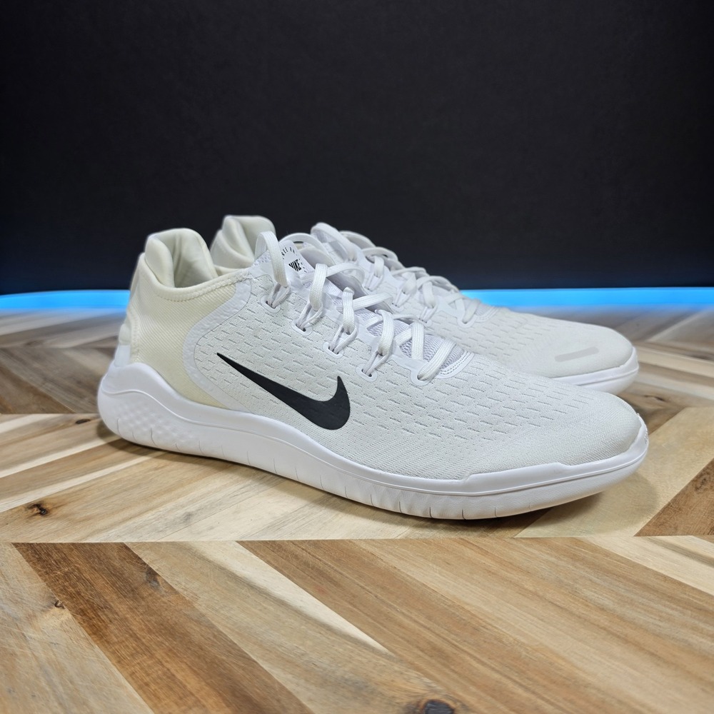 Nike Free RN 2018 Men 15 942836-100 White Black Lightweight Running Sneaker